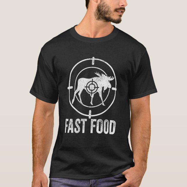 T-shirt Chasse aux cerfs Chasseur Restauration rapide 3 (Devant)