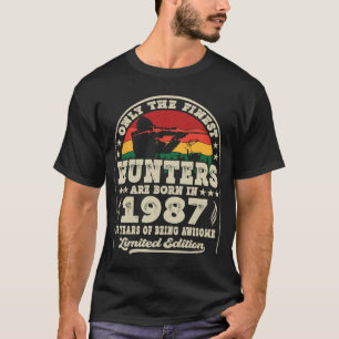 T-shirt Chasse aux cerfs de 36 ans Vintage 1987 36e