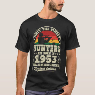 T-shirt Chasse aux cerfs de 70 ans Chasse Vintage 1953 70e