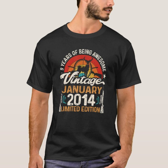 T-shirt Chasse aux cerfs de 9 ans Janvier 2014 9e B (Devant)