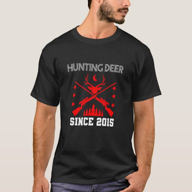 T-shirt Chasse aux cerfs depuis 2015 (Devant)