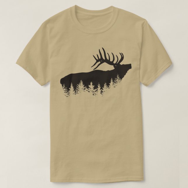 T-shirt Chasse aux cerfs et aux Evergreens 1 (Design devant)