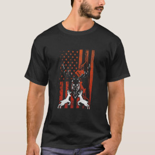 T-shirt Chasse aux cerfs Patriotique Us Chasse aux wapitis