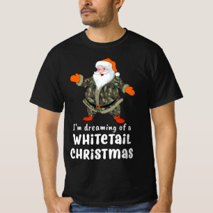 T-shirt Chasse aux cerfs Whitetail Christmas Camo Père Noë