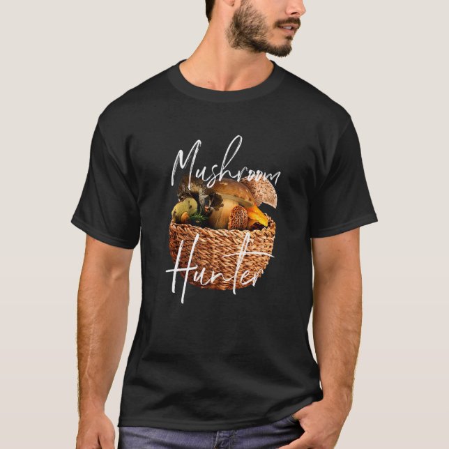 T-shirt Chasse aux champignons cueillette quête de nourrit (Devant)
