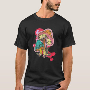 T-shirt Chasse aux champignons mignons Chasseur de moril