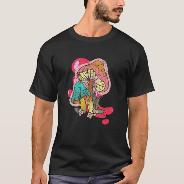 T-shirt Chasse aux champignons mignons   Chasseur de moril (Devant)