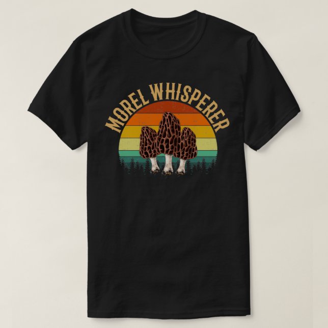 T-shirt Chasse aux champignons Morel Whisperer (Design devant)