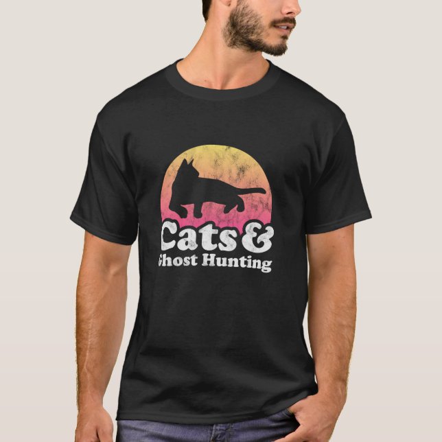 T-shirt Chasse aux chats et aux fantômes Hommes ou Femmes  (Devant)