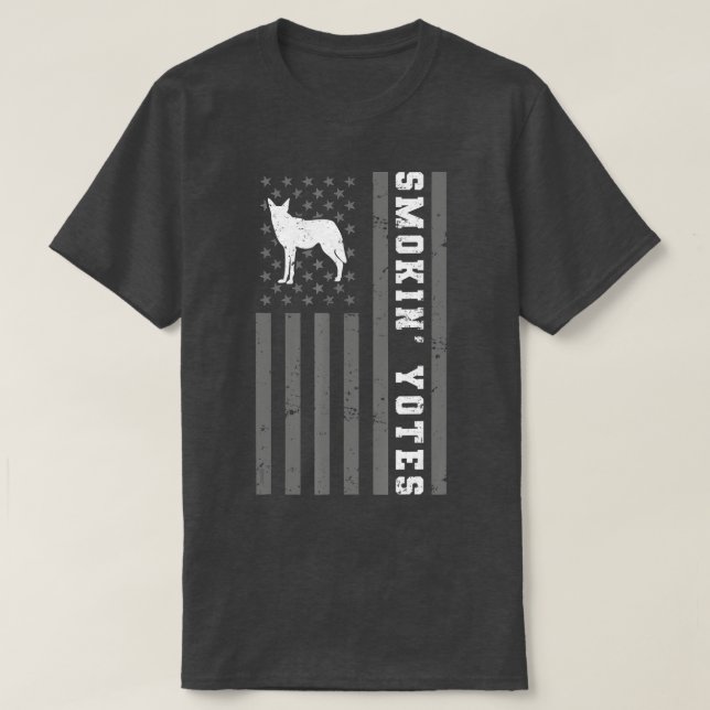 T-shirt Chasse aux coyotesYotes fumants (Design devant)
