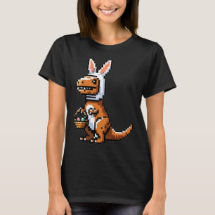 T-shirt Chasse aux œufs de Juric pixelisée Surprise Dino L