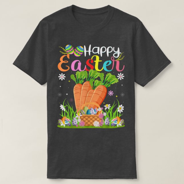 T-shirt Chasse aux oeufs de lapin de carottes Drôle Carott (Design devant)