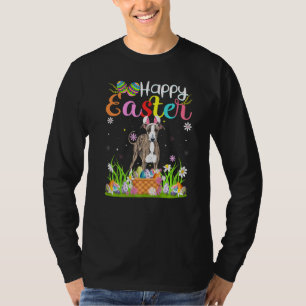 T-shirt Chasse aux oeufs de lapin de chien de Greyhound Ha