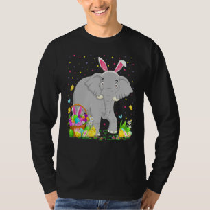 T-shirt Chasse aux oeufs de lapin de Pâques Eléphant indie