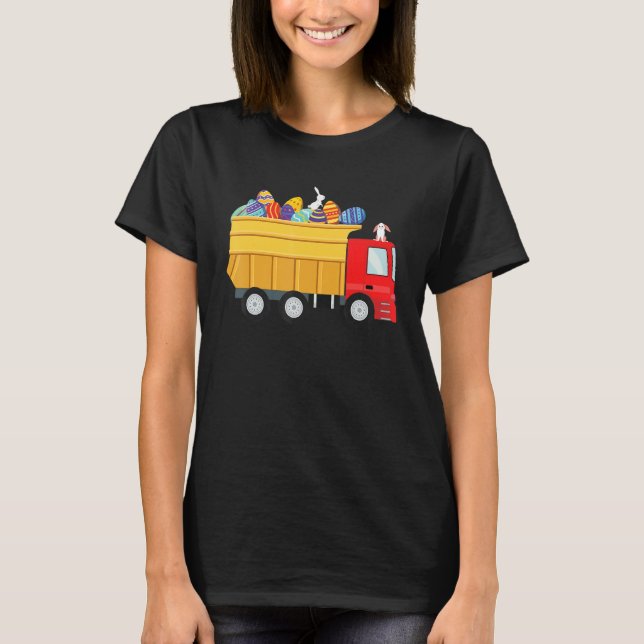 T-shirt Chasse aux oeufs de Pâques Camion Aimant enfant bé (Devant)