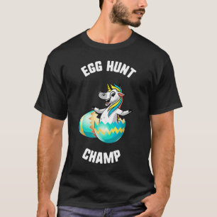 T-shirt Chasse aux Oeufs de Pâques Champ Unicorn Oeufs Bun