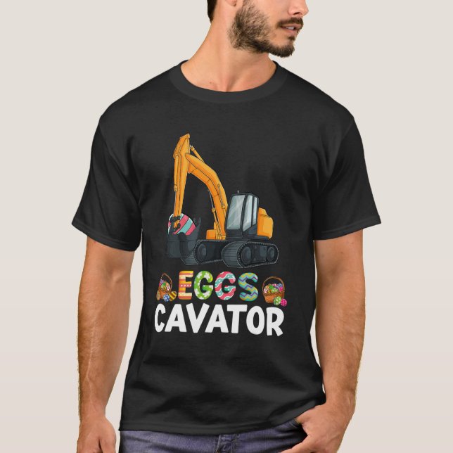 T-shirt Chasse aux Oeufs de Pâques Constructions Camions G (Devant)