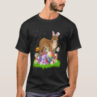 T-shirt Chasse aux œufs de Pâques Cougar Oreille de Lapin