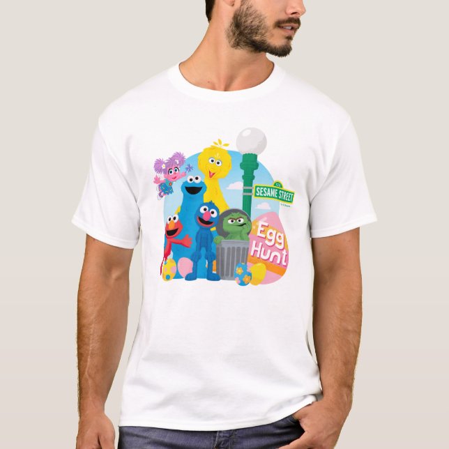T-shirt Chasse aux oeufs de Pâques de la rue Sésame (Devant)