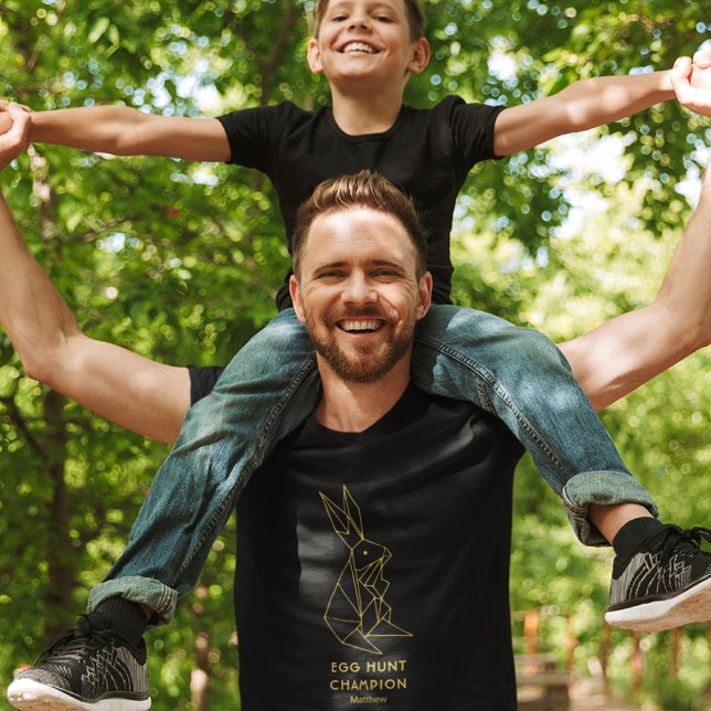 T-shirt Chasse aux oeufs de Pâques Personnalisée Minimalis (Créateur téléchargé)