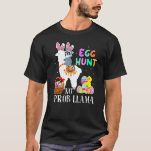 T-shirt Chasse aux œufs sans prob Llama Lapin Raton laveur