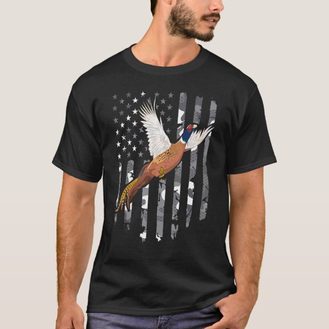 T-shirt Chasse aux oiseaux de jeu Camouflage Chasant de fa (Devant)