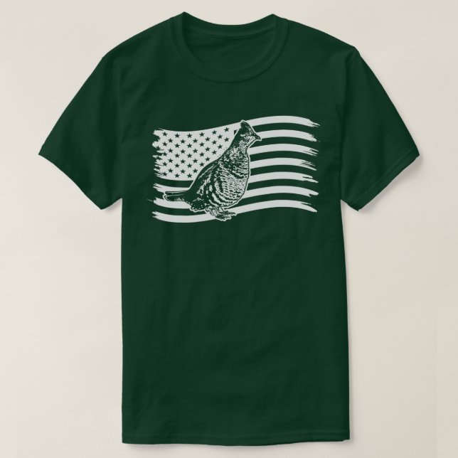 T-shirt Chasse aux oiseaux du Groupement rouffé Drapeau cr (Design devant)