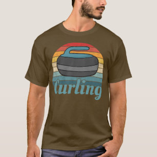 T-shirt Chasse-bâton de curling tireur rétro vintage