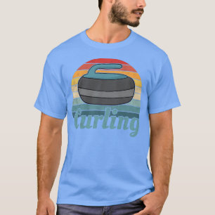 T-shirt Chasse-bâton de curling tireur rétro vintage