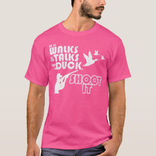 T-shirt Chasse Canard Drôle Oiseau Volaille Chasseur Tir F