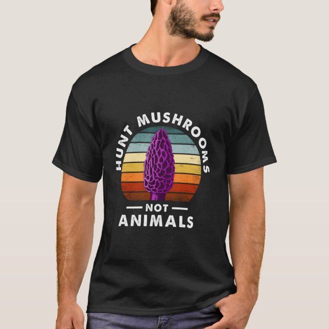 T-shirt Chasse Champignons Pas Animaux Chasse Les Plus Pri (Devant)