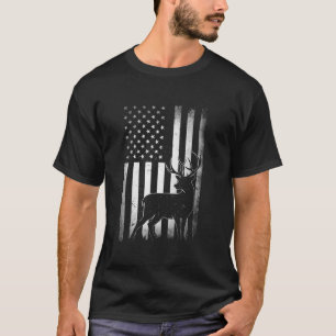 T-shirt Chasse Chasse Chasse Deer USA Drapeau américain Ca