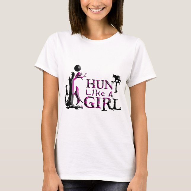 T-SHIRT CHASSE COMME UNE CHASSE DE RAGONDIN DE FILLE (Devant)