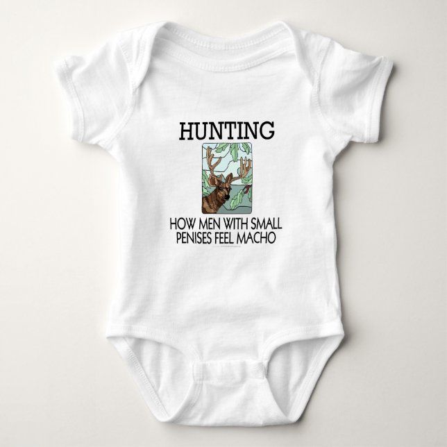 T-shirt Chasse. Comment les hommes avec de petits pénis se (Devant)