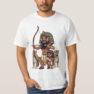T-shirt Chasse dans l'Égypte antique avec des léopards