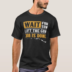 T-shirt Chasse De Canard Attente De Levée De Soleil Le Tra