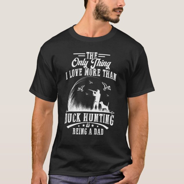 T-shirt Chasse De Canard Avec Papa Chien Père Chasseur (Devant)