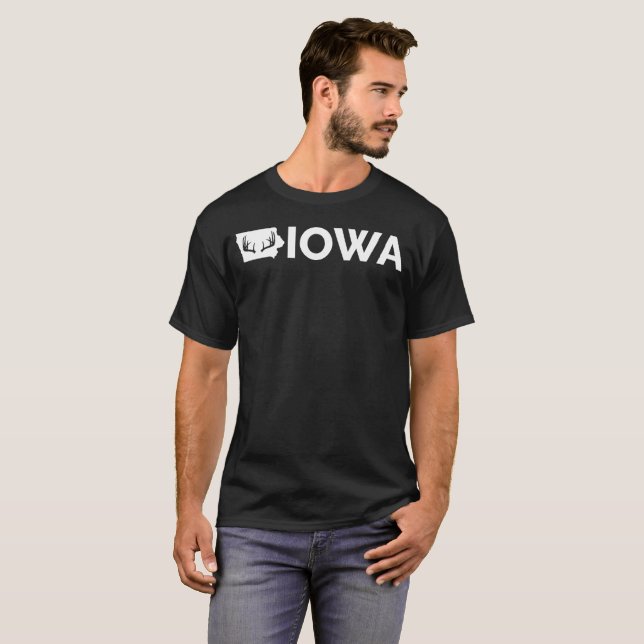 T-shirt Chasse de cerfs communs de l'Iowa (Devant entier)
