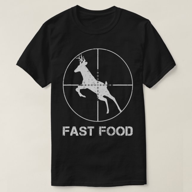 T-shirt Chasse De Cerfs Fast Food Drôle Cadeau Pour Chasse (Design devant)
