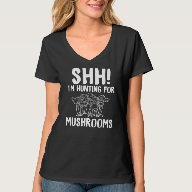 T-shirt Chasse De Champignons Chasse De Champignons De Mor (Devant)