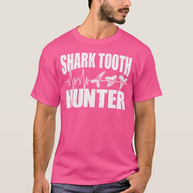 T-shirt Chasse de fossiles de requins Chasse de dents de r (Devant)