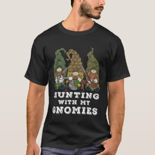 T-shirt Chasse De Gnomes De Chasseur Avec Mes Gnomies Chas