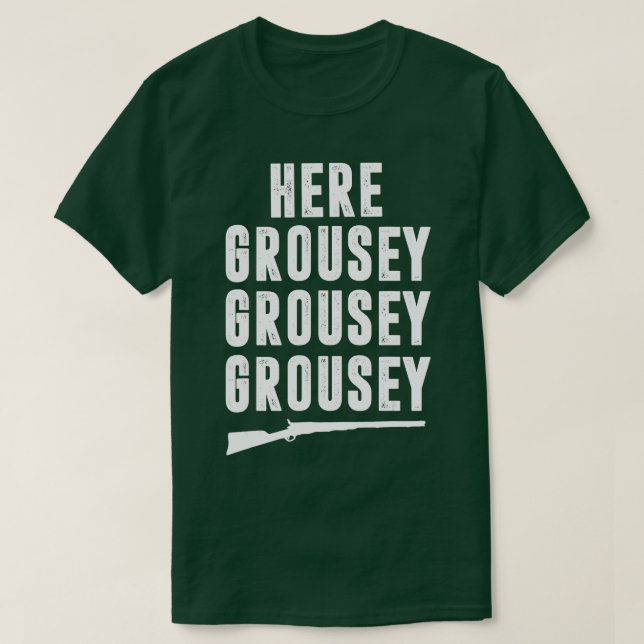 T-shirt Chasse de Grouse pour Hommes Drôle Chasseur de Hoo (Design devant)