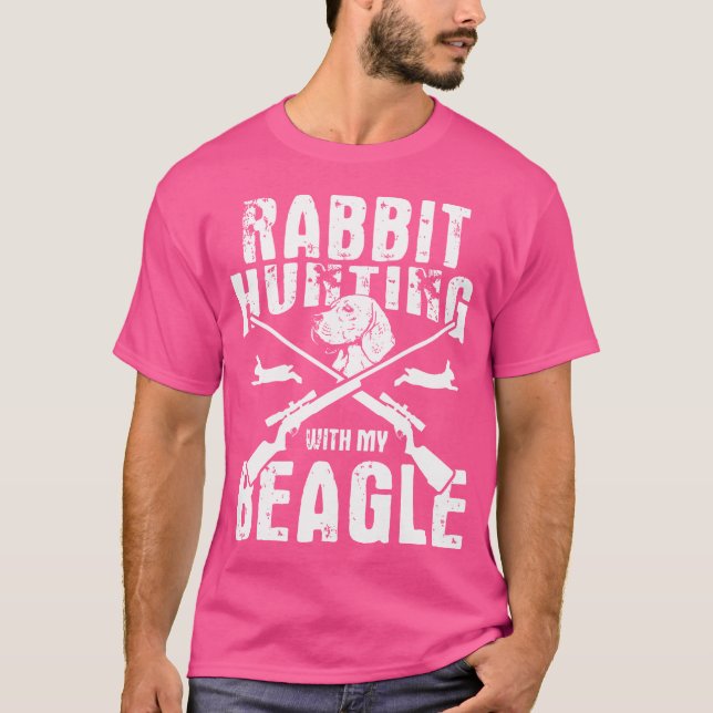 T-shirt Chasse de lapin Chien Chasse Beagle Chasse de chie (Devant)