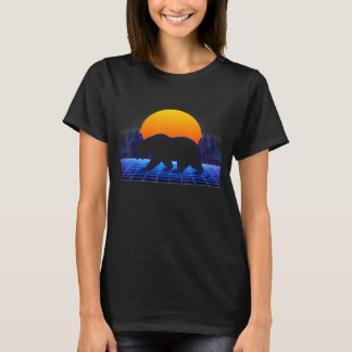 T-shirt Chasse de style rétro à la faune d'ours