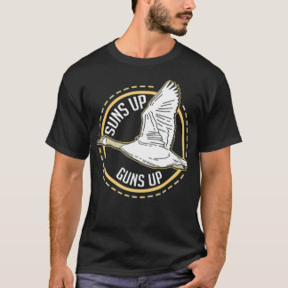 T-shirt Chasse Des Soleils Jusqu'À Des Armes À Feu Canard 