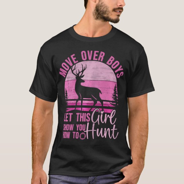T-shirt Chasse Drôle De Cerfs Laissez Cette Fille Vous Mon (Devant)
