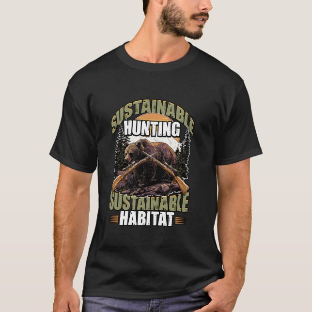 T-shirt Chasse durable Habitat durable Faune O (Devant)