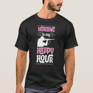 T-shirt Chasse Est Mon Heureuse Heure Elk Deer Retro Vinta