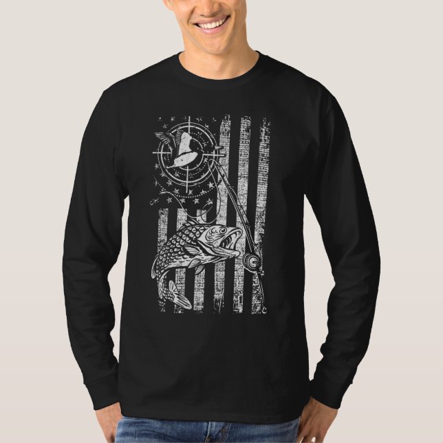 T-shirt Chasse Et Pêche Pour Chasseurs Et Pêcheurs (Devant)